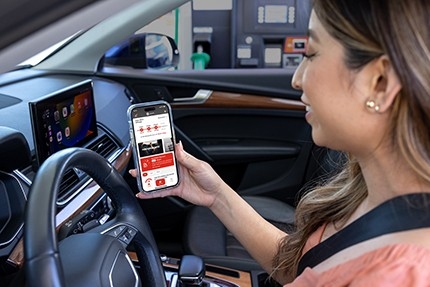 Texaco app on phone