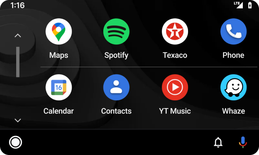 Texaco App screen for android