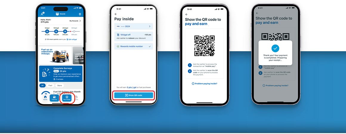 How to pay steps on chevron mobile app
