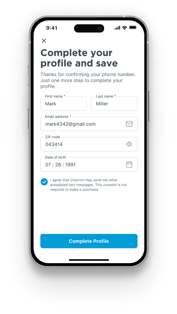 Step 3.2/Complete profile and save