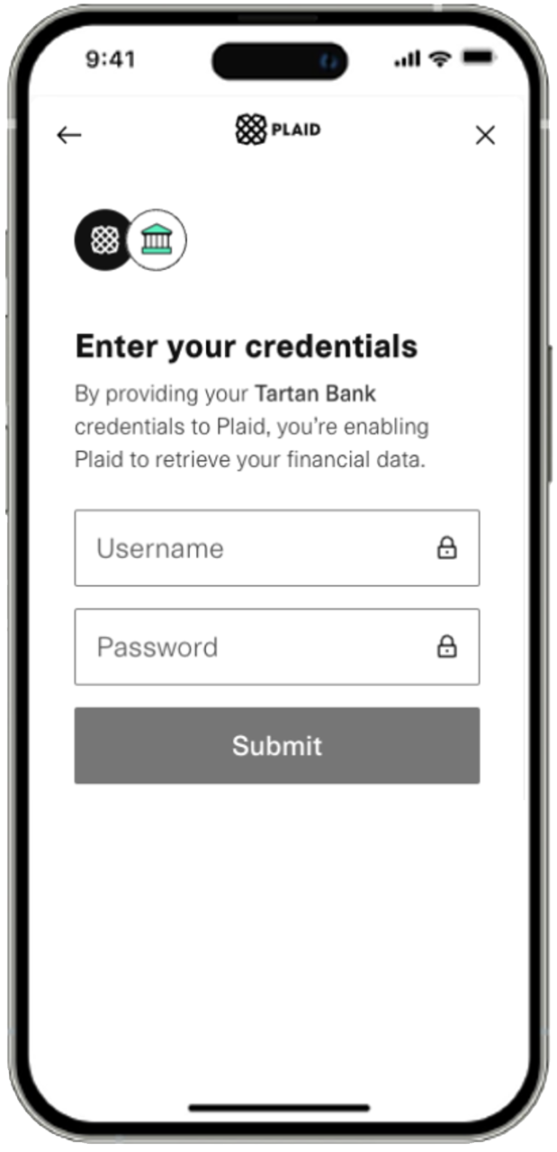 3.1 Enter credentials