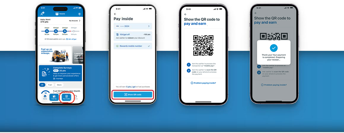 How to pay steps on chevron mobile app
